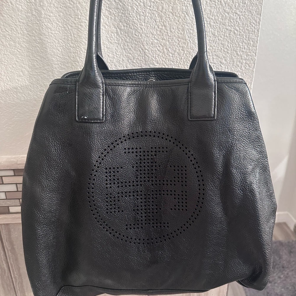 Tory Burch Black Leather Tote